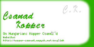 csanad kopper business card
